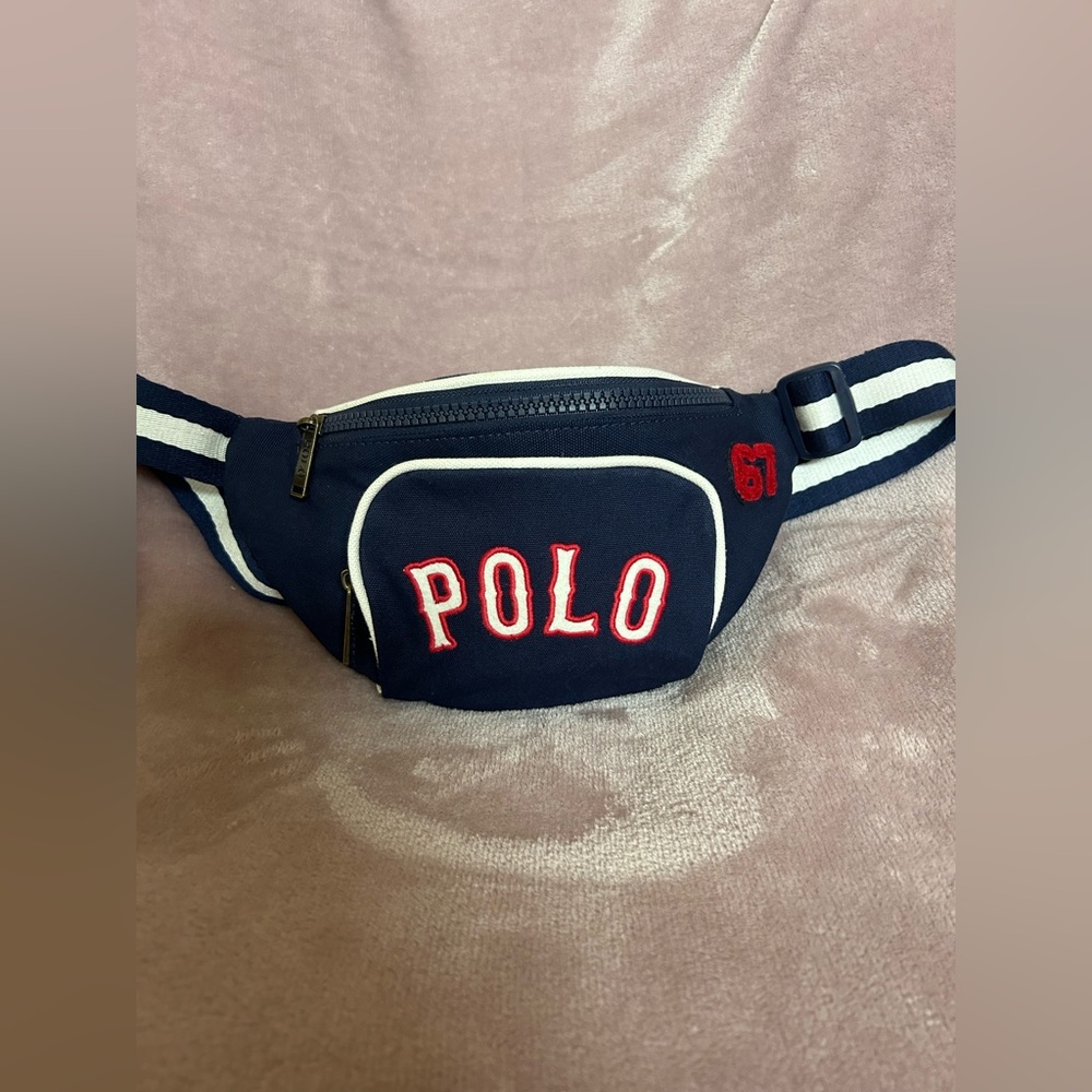 Polo Ralph Lauren Racing Sport Patched 67 Logo Crossbody Bag Fanny Pack PWing
